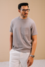 Textured Regular Fit T-Shirt – Grey