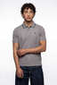 Pique Texture Polo Shirt – Grey