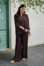 Textured Co-Ord Set - Brown