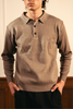 Classic Knitted Polo Shirt – Camel