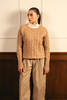 Dusty Cable Knit Sweater - Nude