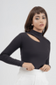 Mock Neck Top - Black