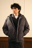 Insulated Hooded Puffer Jacket - Gray