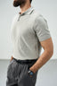 Knitted polo - Cloud grey