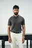 Knitted polo - Graphite grey