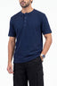 Textured Henley - Navy Textured