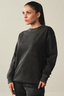 Women Washed Sweatshirt- Black