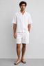 Cuban Collar Boxy Fit Shirt – White