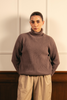 Warm Twilight Turtleneck Sweater - Dusty Taupe