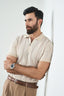 Zip Knit Polo - Sand