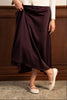 Textured Satin Skirt - Burgundi