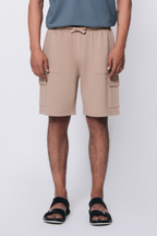 Relaxed Fit Cargo Shorts – Khaki