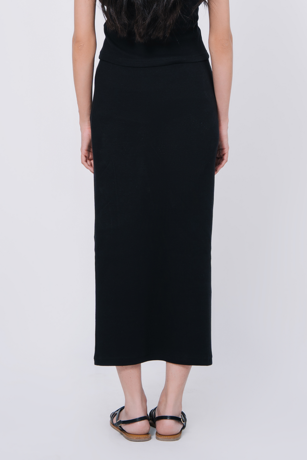 Slim fit Rib Skirt - Black