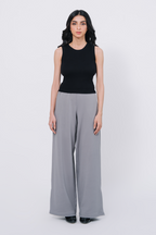 Wide Leg Trouser - Charcoal
