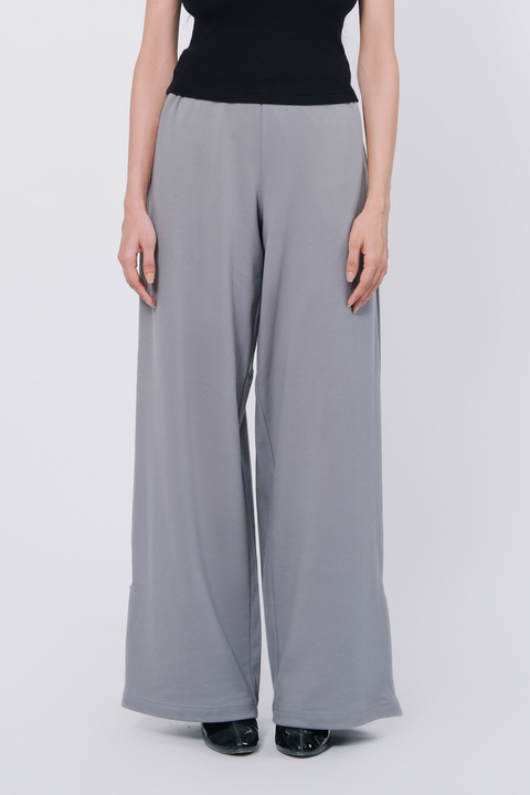 Wide Leg Trouser - Charcoal