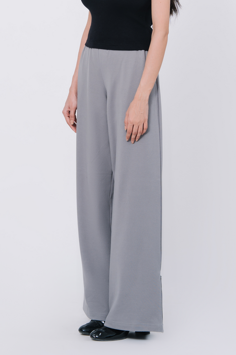 Wide Leg Trouser - Charcoal