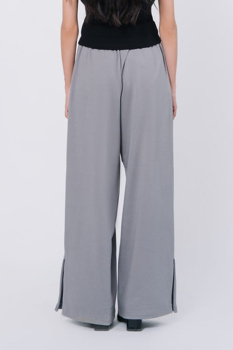 Wide Leg Trouser - Charcoal