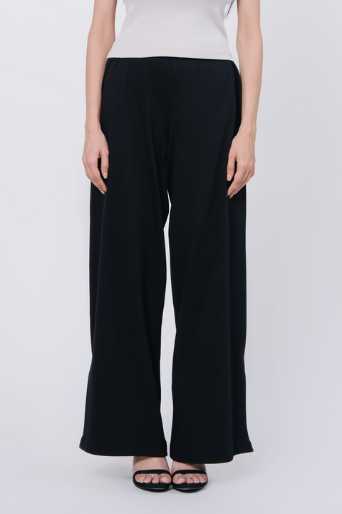 Wide Leg Trouser - Black