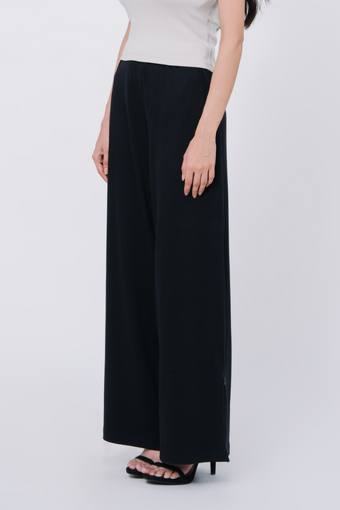 Wide Leg Trouser - Black