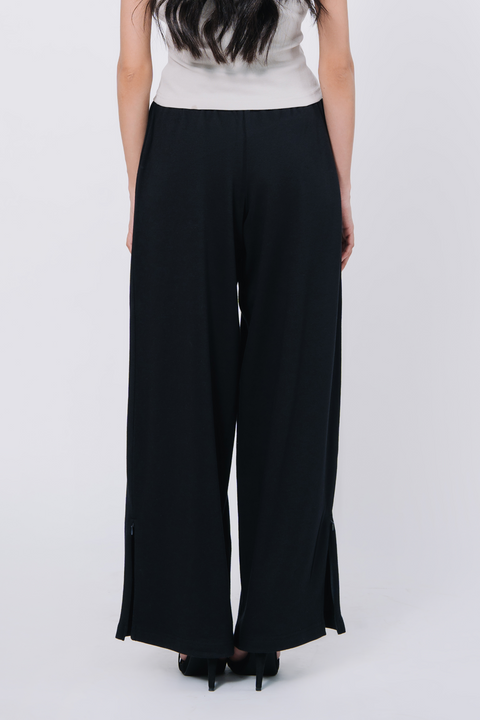 Wide Leg Trouser - Black
