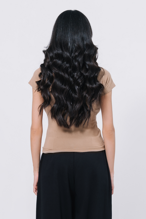 Sweetheart neck top - Coffee