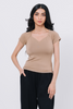 Sweetheart neck top - Coffee