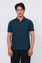 Pique Texture Polo Shirt – Teal