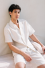 Cuban Collar Boxy Fit Shirt - White