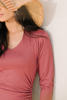 Pleated Bodycon Dress - Ash Rose