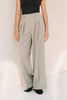 Pleated wide leg pants -Fawn