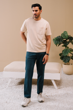 Textured Regular Fit T-Shirt – Off White