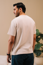 Textured Regular Fit T-Shirt – Off White