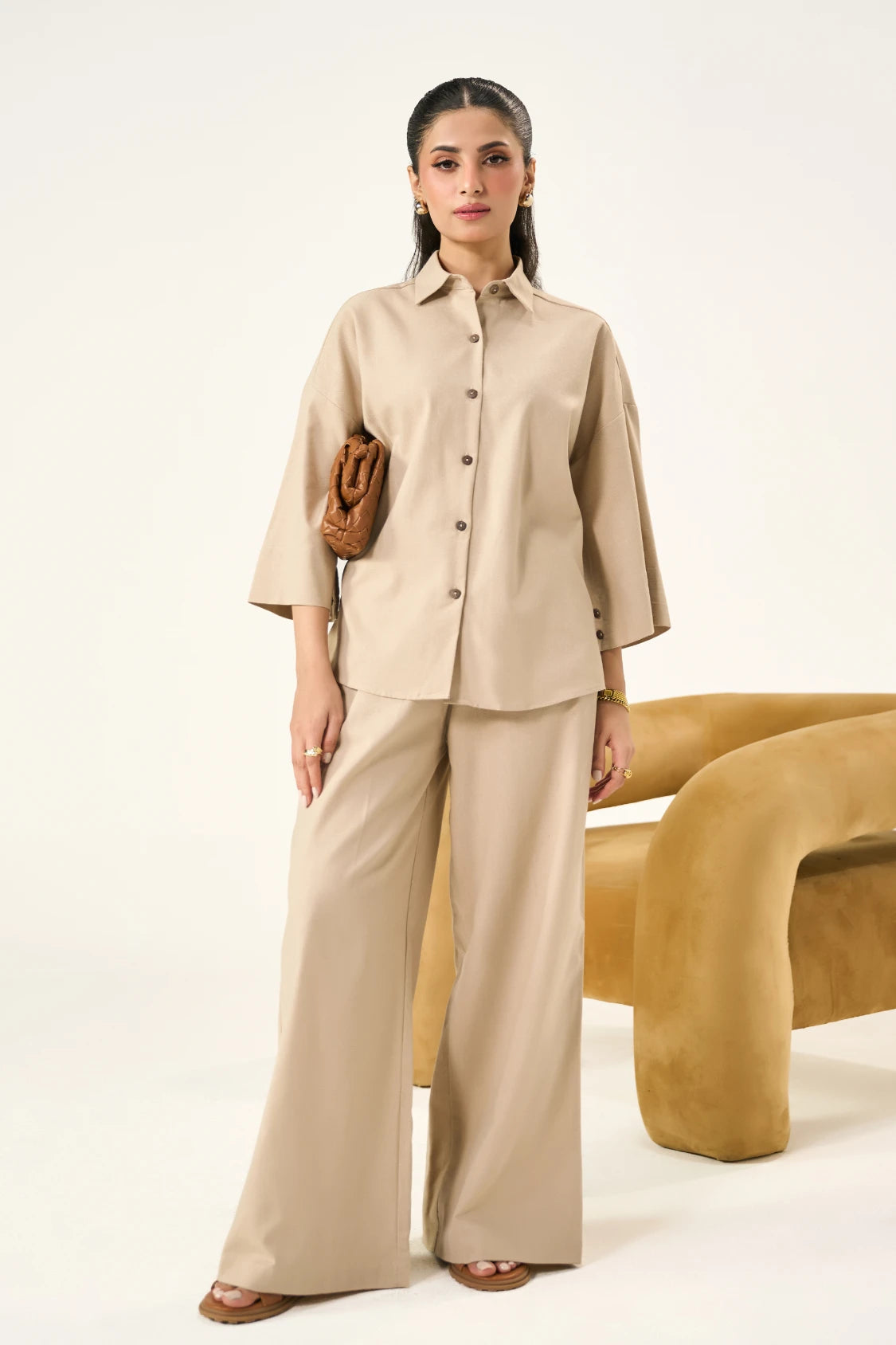 Essential Linen Set - Sandy Beige Main image