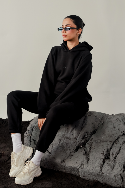 Women Hoodie  - Black