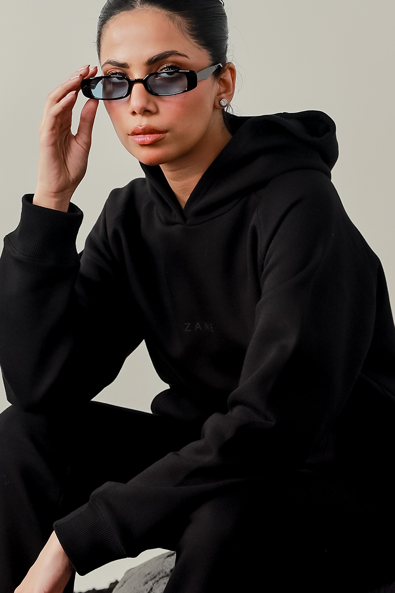Women Hoodie  - Black