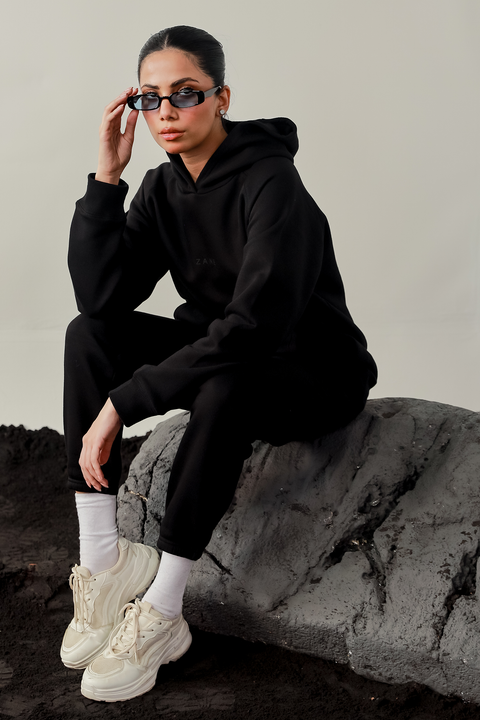 Women Hoodie  - Black