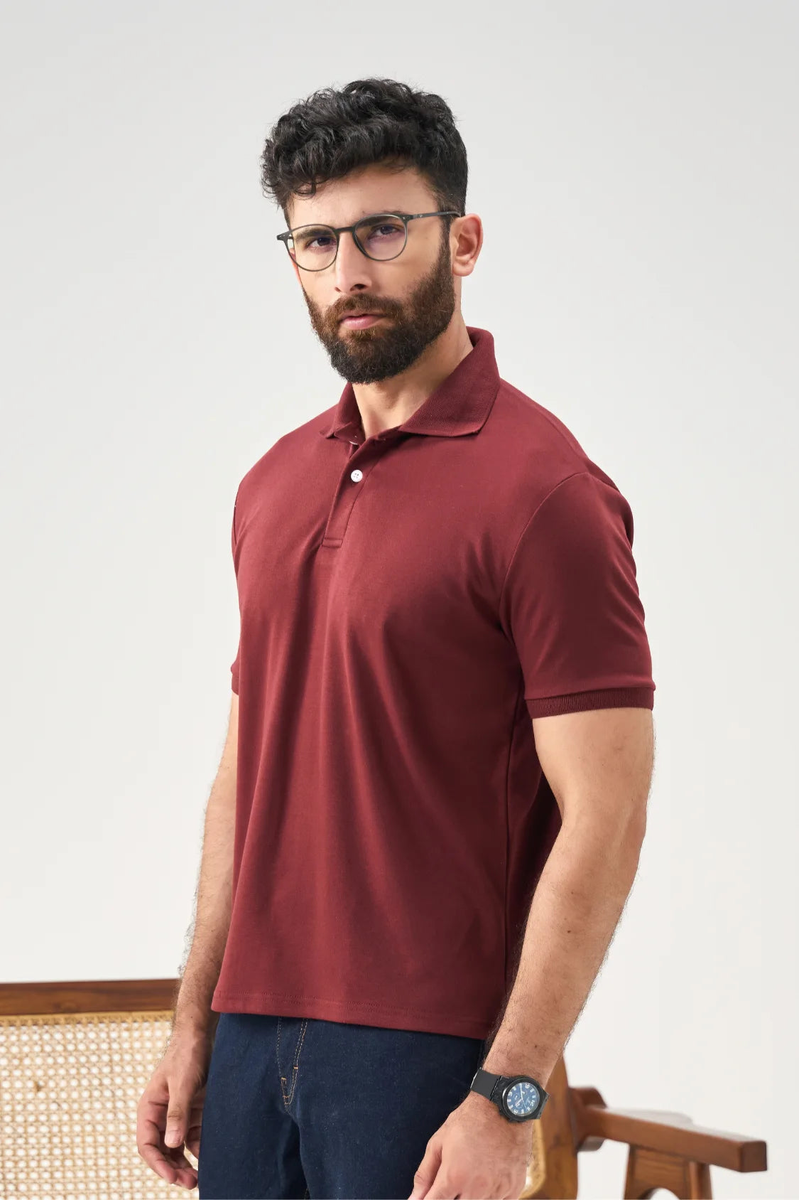 Anywear Polo - Deep Maroon Secondary image