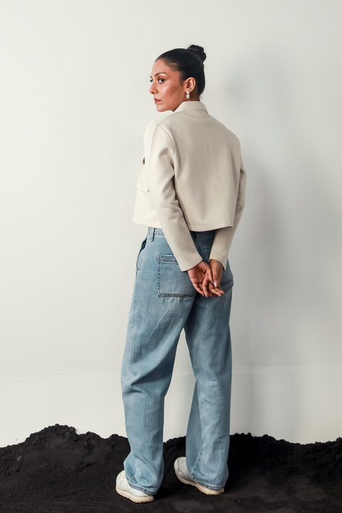 Cropped Jacket - Oyster