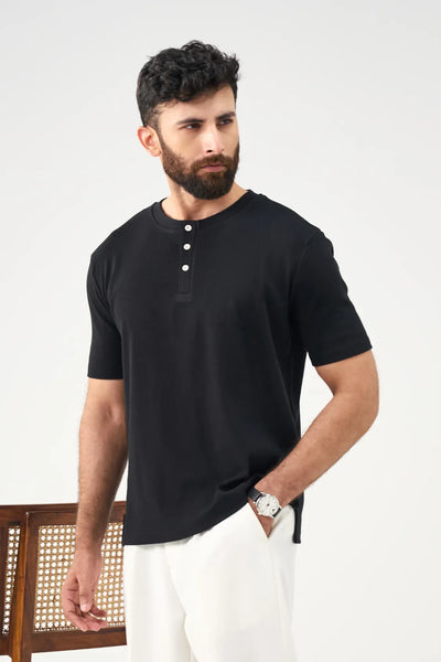 Henley Tee - Black