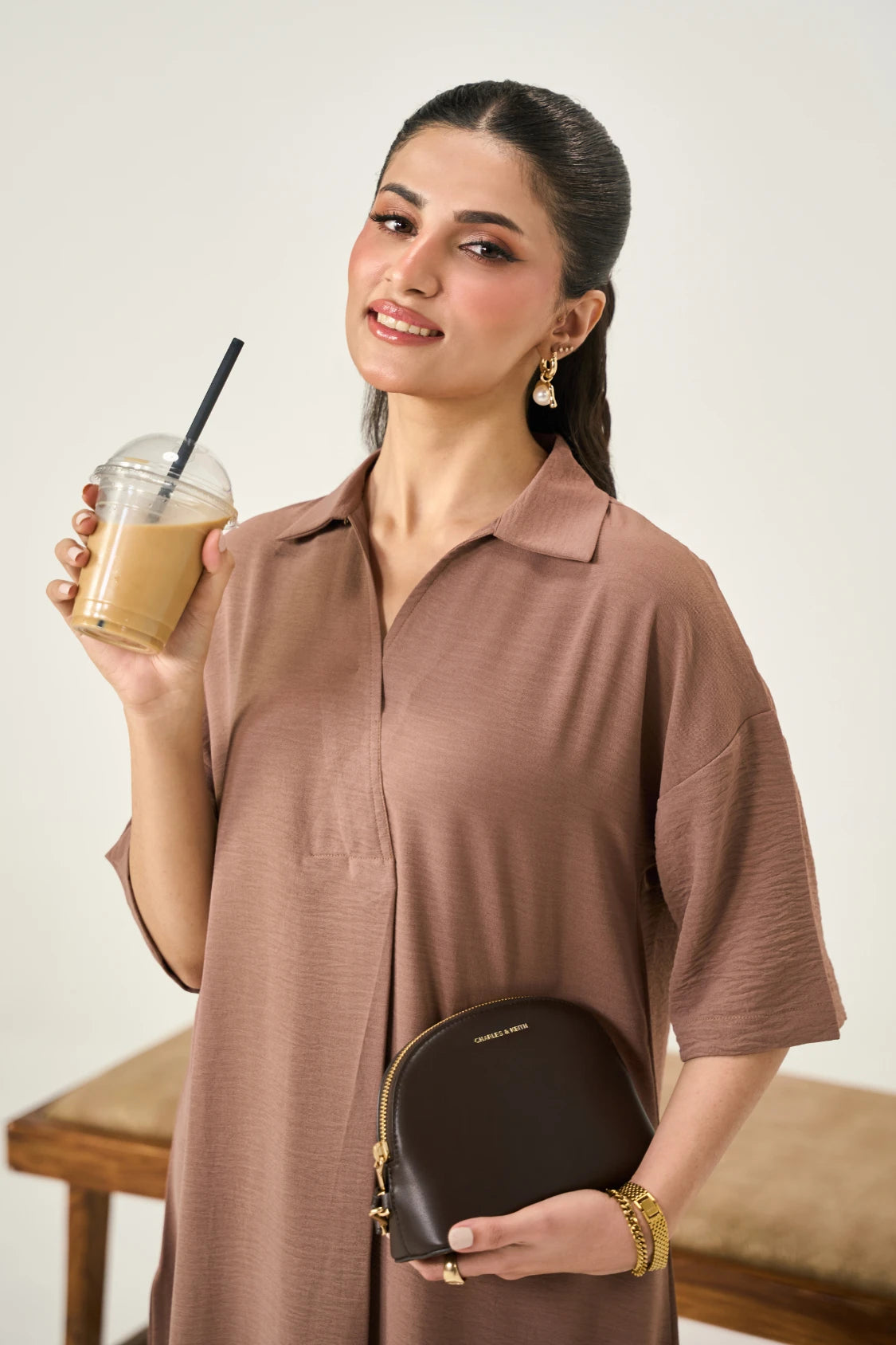 Luna Co-Ord Set - Coffee Brown