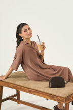 Luna Co-Ord Set - Coffee Brown
