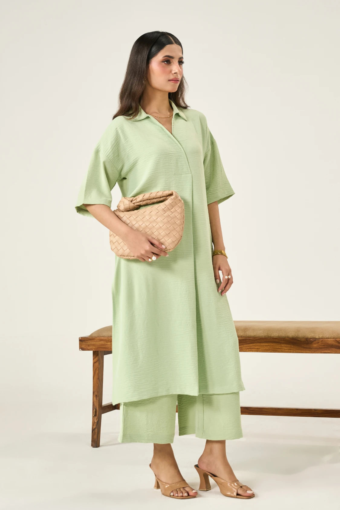 Luna Co-Ord Set - Matcha Green Secondary image