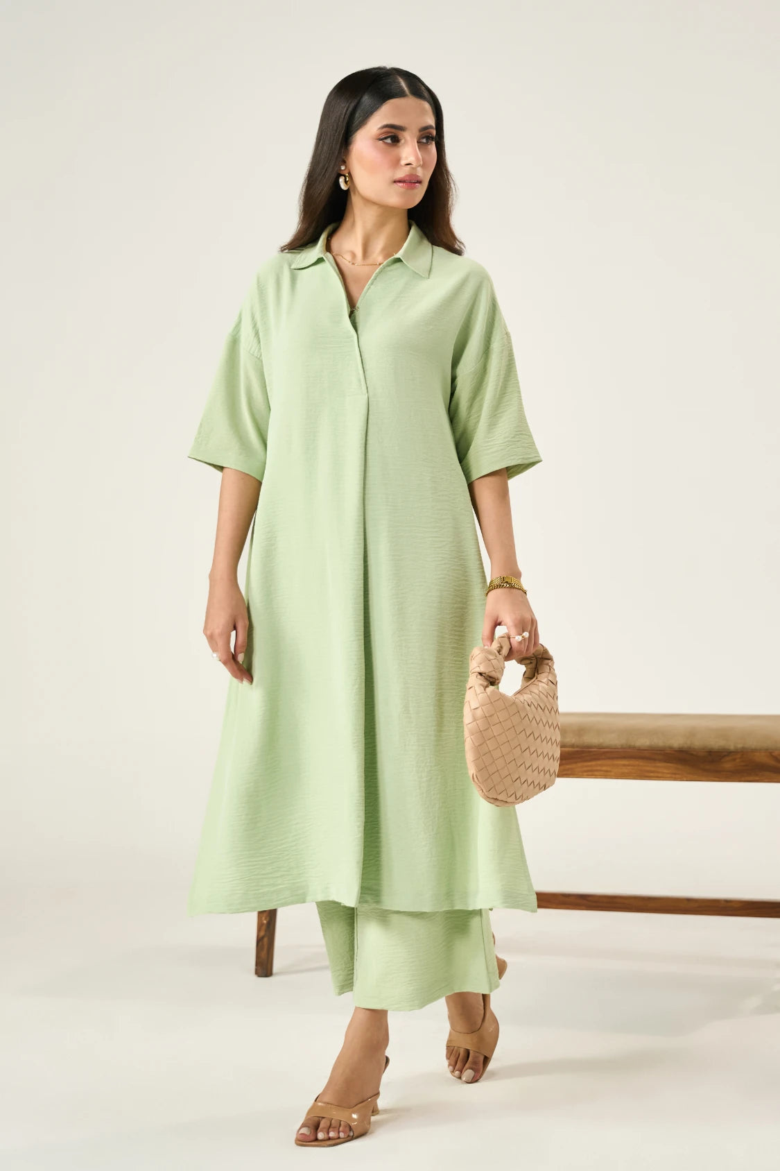 Luna Co-Ord Set - Matcha Green