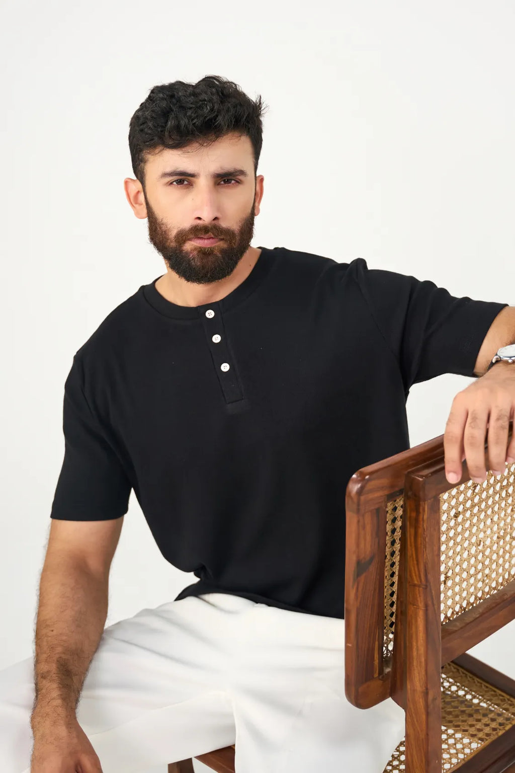 Henley Tee - Black