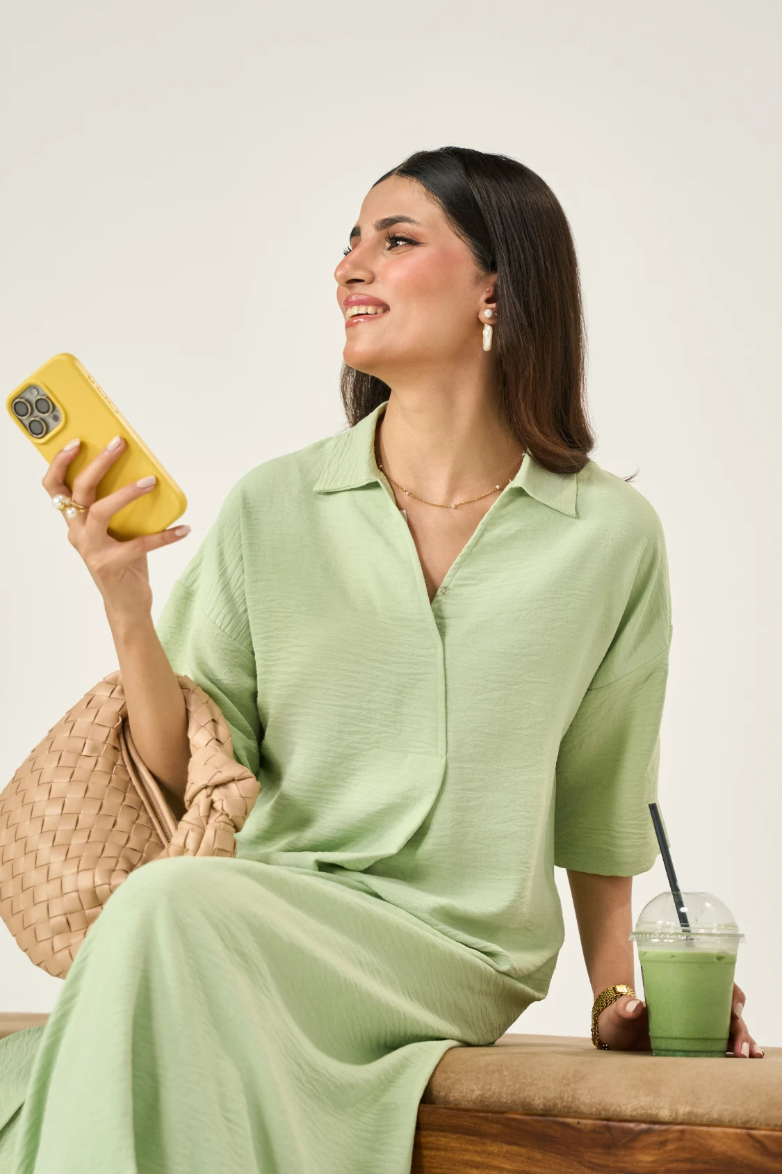 Luna Co-Ord Set - Matcha Green