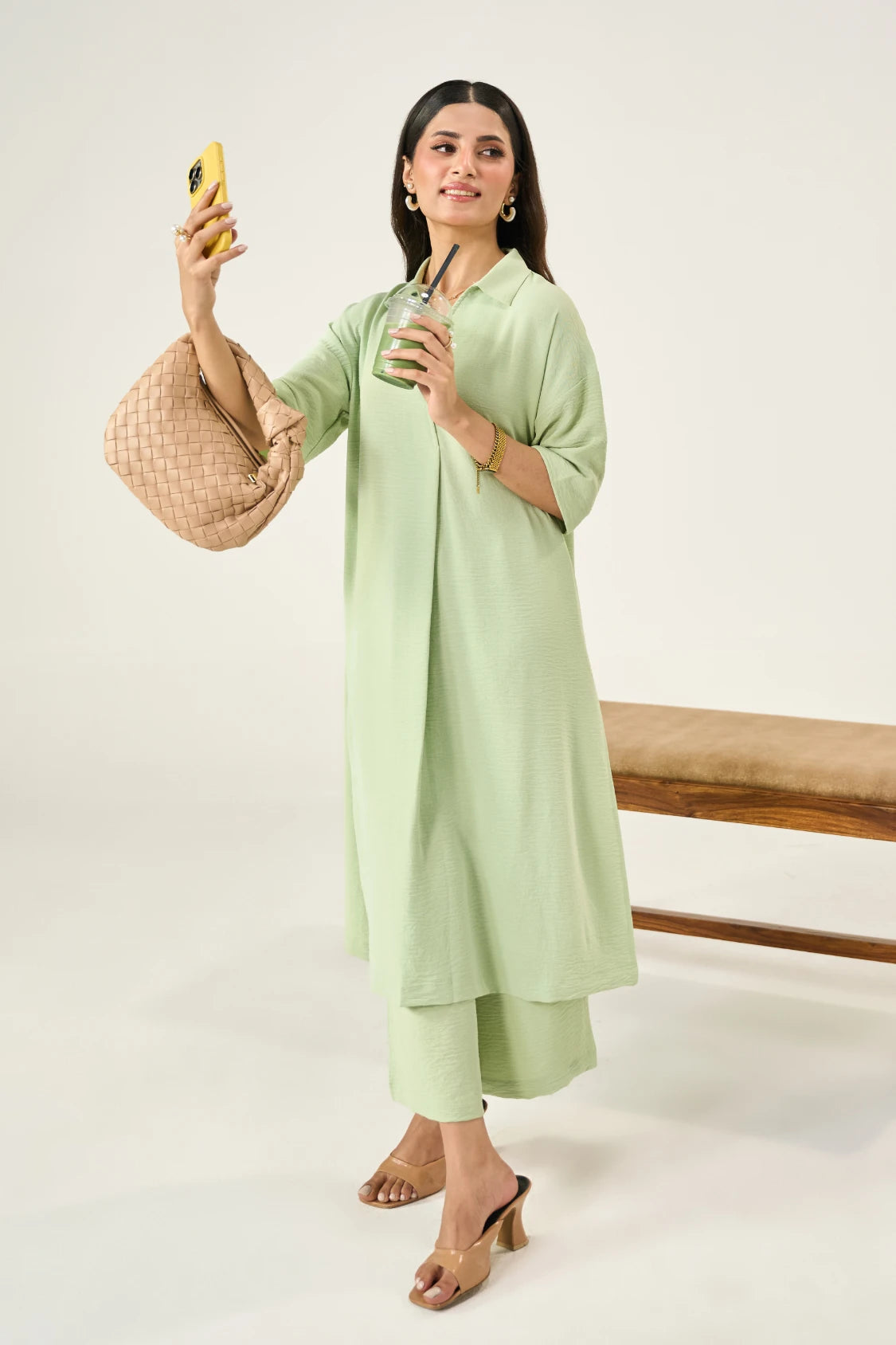 Luna Co-Ord Set - Matcha Green
