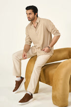 Relaxed Linen Shirt - Sandy Beige
