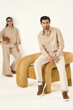 Relaxed Linen Shirt - Sandy Beige