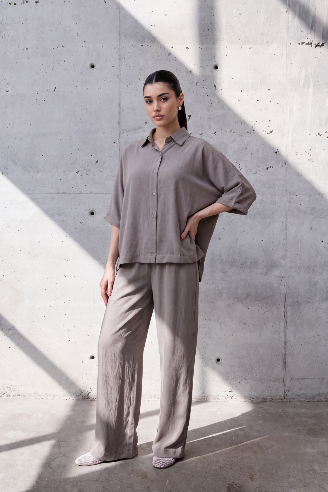 Classic Co-Ord Set - Ash Grey Main image