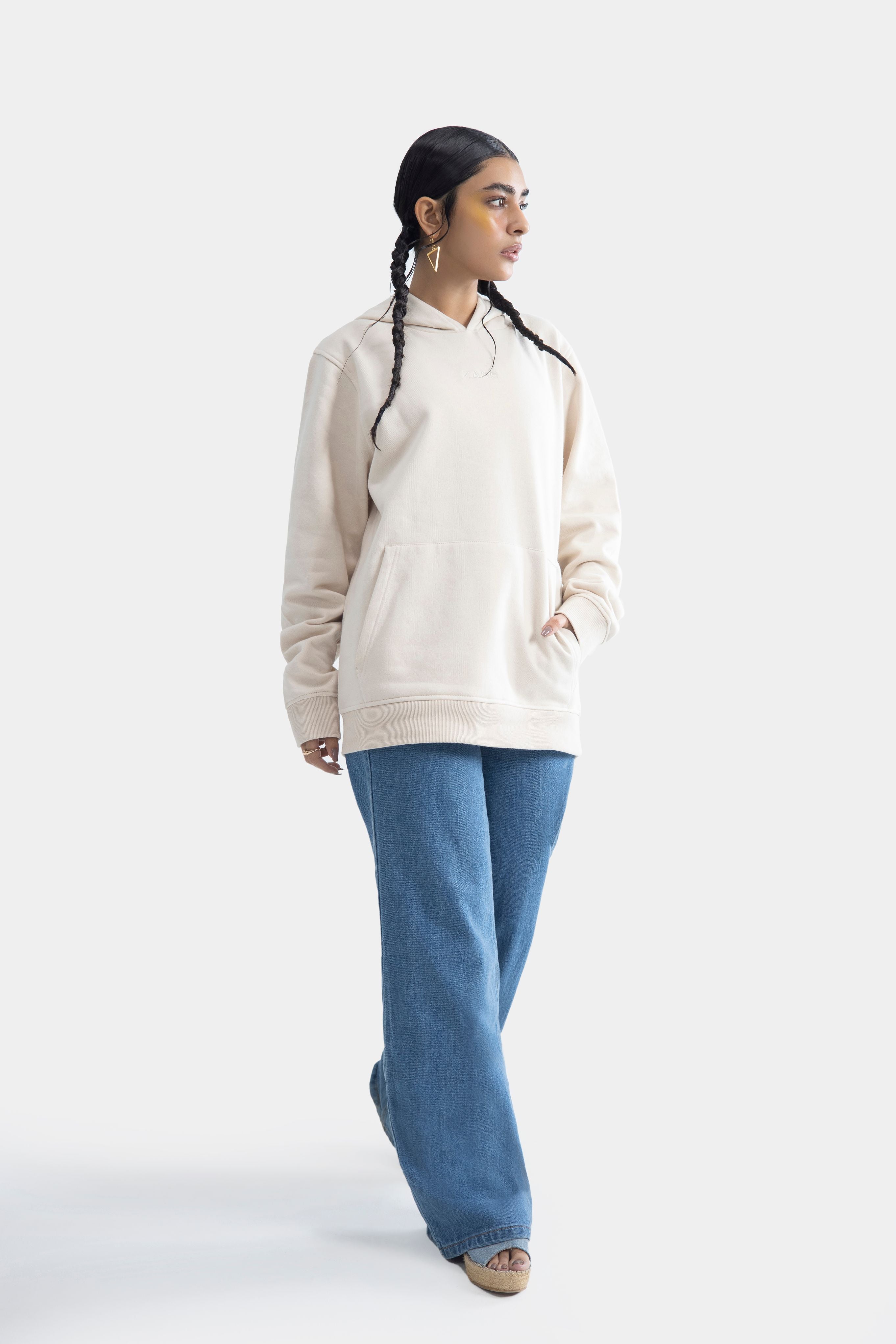 Pullover Hoodie - Beige Secondary image